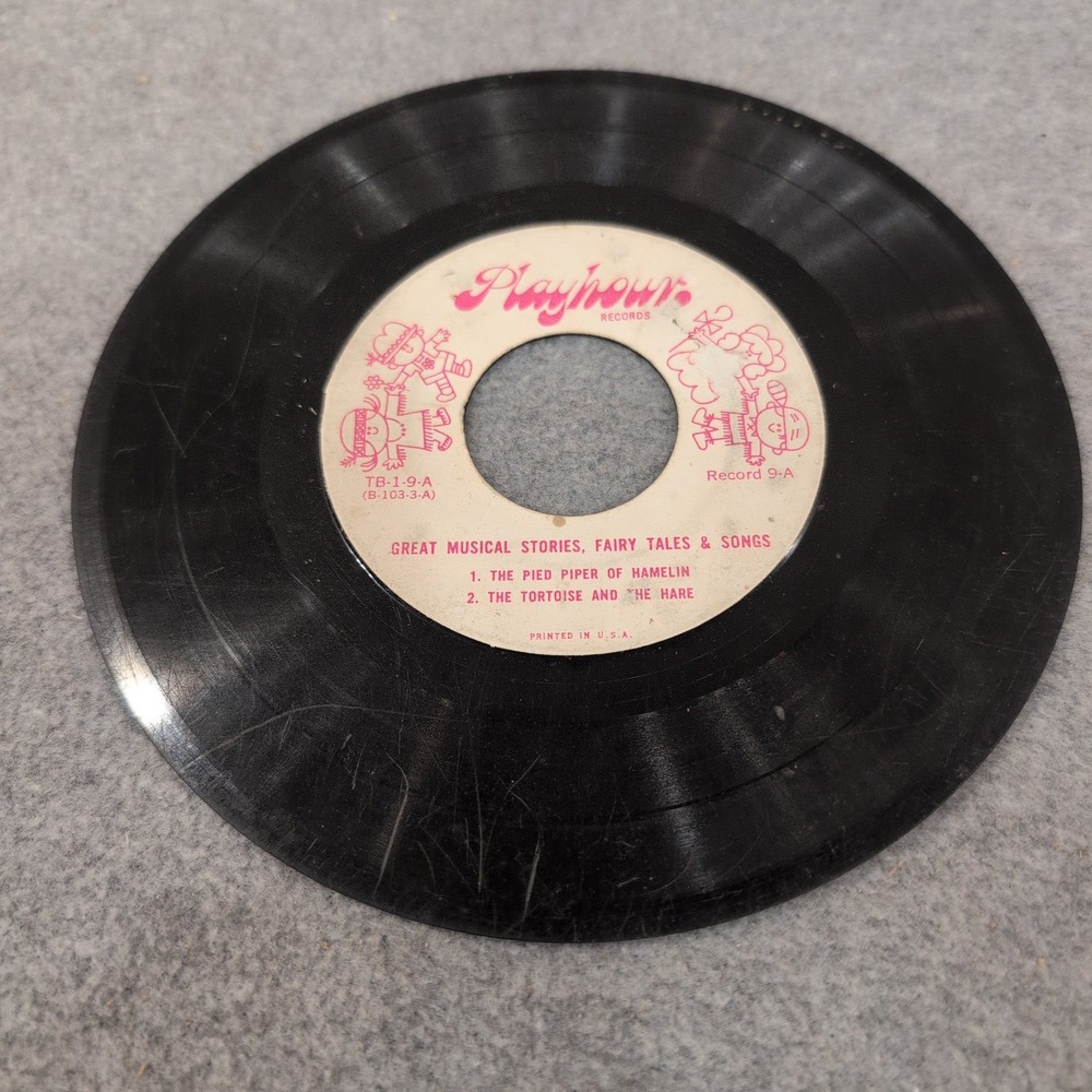 Playhour Records Great Musical Stories Pied Piper Peter Pan 45 RPM TB-1-9 - Picture 3 of 4